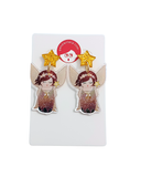 Pendientes glitter Kokeshi Hada