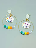 Pendientes aros Paleta de pintora