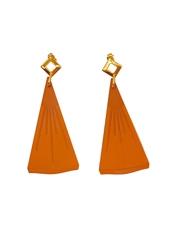 Pendientes Art déco cobre