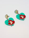 Pendientes Corazones y Sirenita