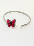 Butterfly rigid bracelet