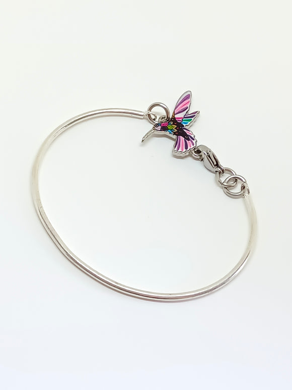 Hummingbird rigid bracelet