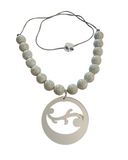Collar Argolla Canaria espejo plateado