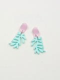 Pendientes Algas azul pastel