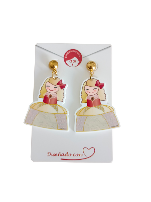 Pendientes Kokeshi Infanta Margarita de Las Meninas
