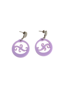 Pendientes argollas canarias lavanda