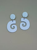 Pendientes Espiral azul pastel