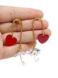 Pendientes Paraguas y corazones