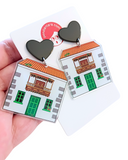 Pendientes Casas canarias y corazones