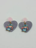 Pendientes corazones Stitch