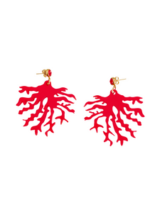 Pendientes Coral rojo