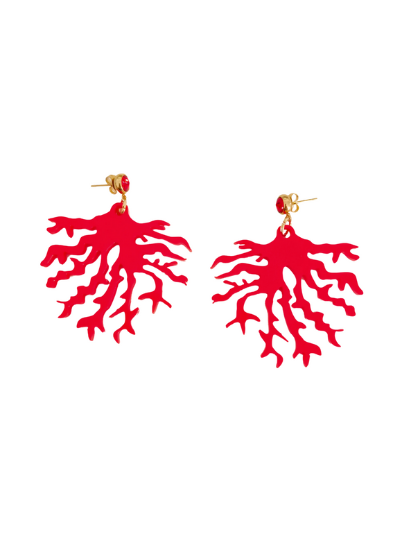 Pendientes Coral rojo
