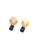 Pendientes glam Arte déco azul ultramar