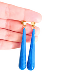Pendientes Lágrimas estilo retro azul