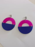 Pendientes Lúmina magenta y azul eléctrico