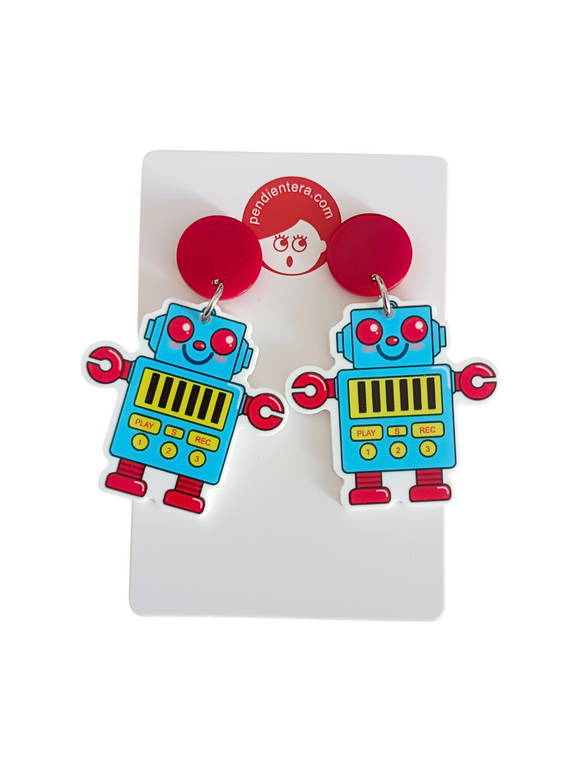 Pendientes Robot de La familia crece