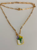 Colgante Libro con flores