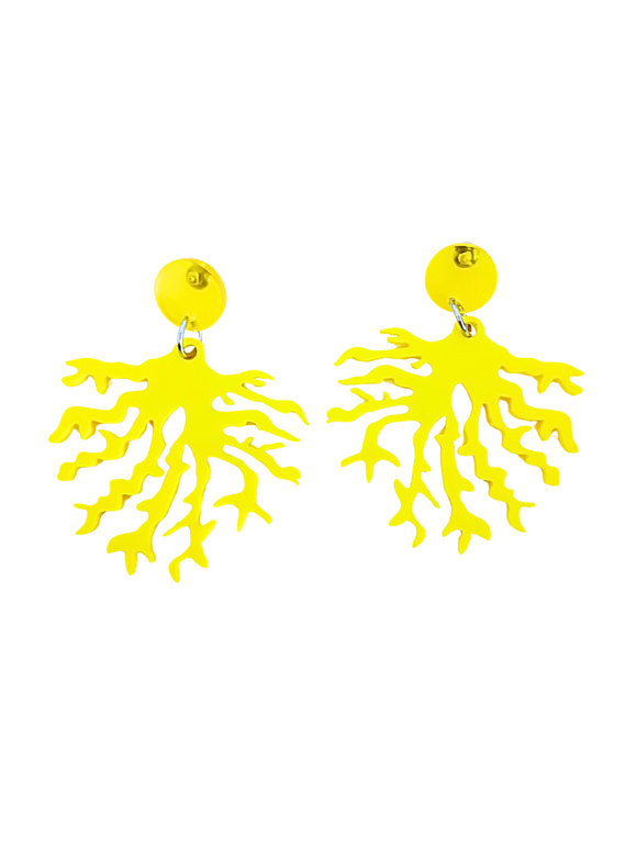 Pendientes Coral amarillo