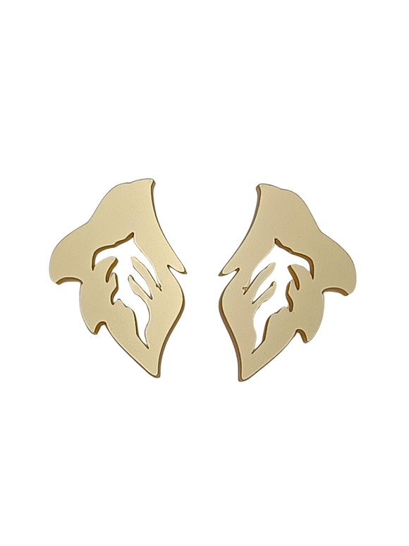 Pendientes Hojas doradas
