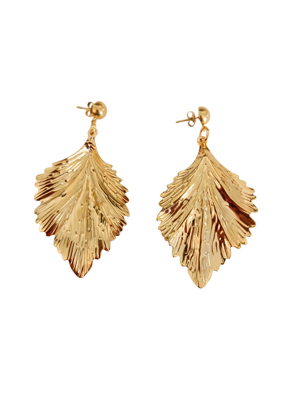 Pendientes Hojas doradas