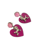 Pendientes corazones Perro caniche