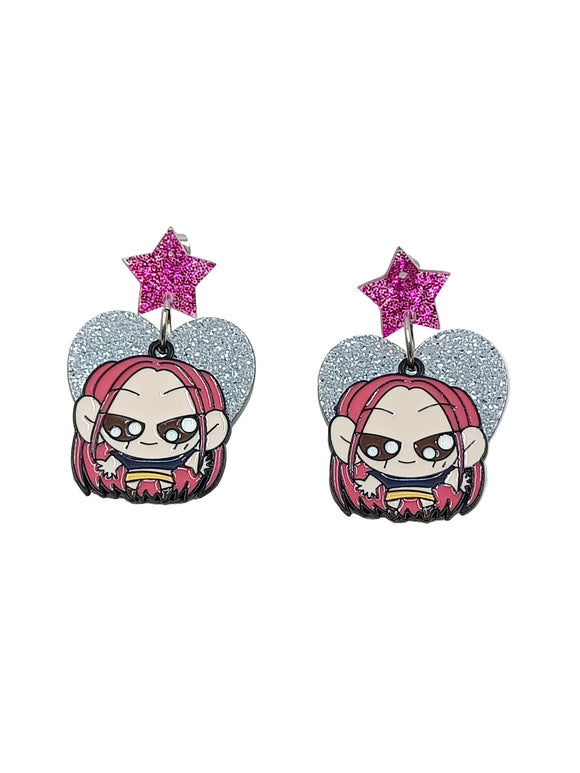 Pendientes Mira y corazón