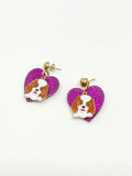 Pendientes corazones Perro Cavalier King Charles Spaniel