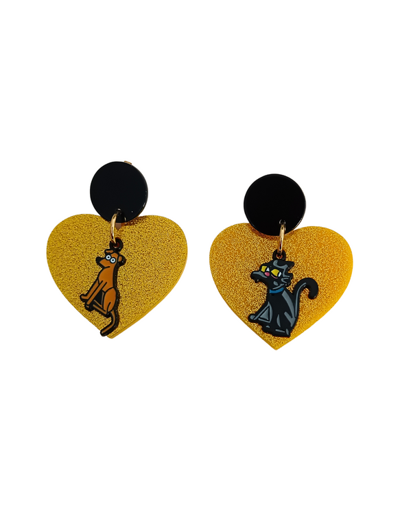Pendientes Ayudante de Santa Claus, Bola de nieve y corazón