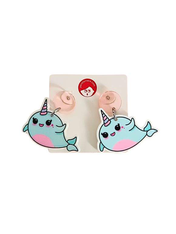 Pendientes Narval kawaii