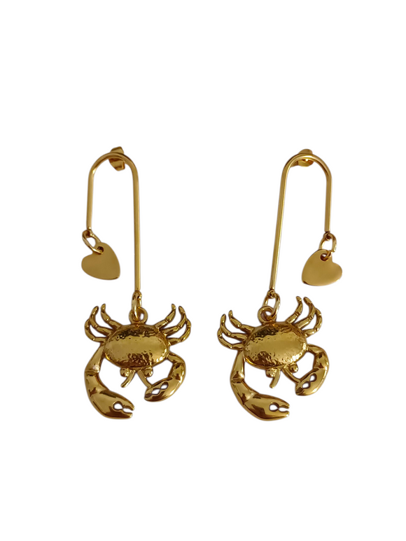 Pendientes Cangrejos y corazones