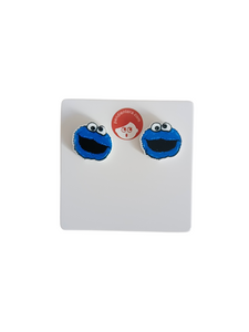 Pendientes botón minis Monstruo de las galletas