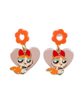 Powerpuff Girl Petal and Heart Earrings 