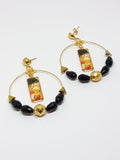 Pendientes aros El beso de Klimt