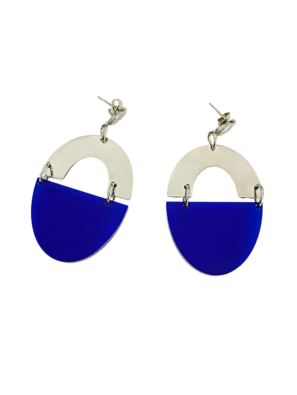 Pendientes Lúmina Azul eléctrico
