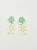 Pendientes Algas verdes pastel