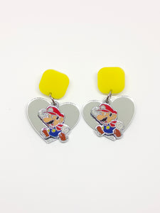 Pendientes Corazón y Mario