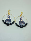 Pendientes aros Gioconda de Leonardo Da Vinci