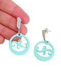 Pendientes argollas canarias en tono pastel