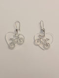 Pendientes Bicicleta y corazón transparente
