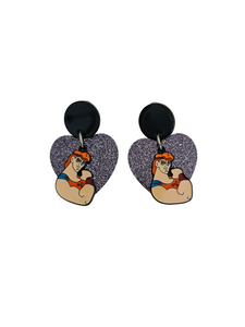 Pendientes Hércules y corazón