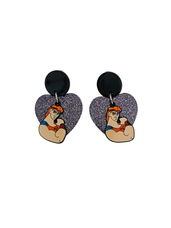 Pendientes Hércules y corazón