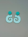 Pendientes Espiral turquesa pastel