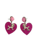 Pendientes corazones Perro caniche