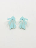 Pendientes Algas azul pastel