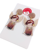 Pendientes glitter Kokeshi Hada