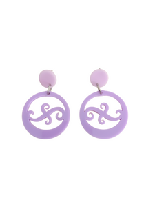 Pendientes argollas canarias lavanda