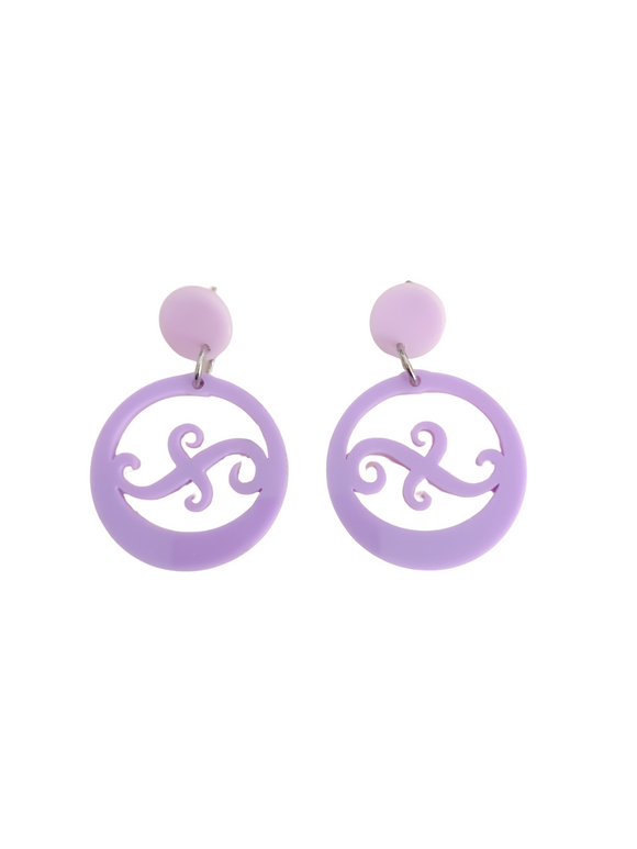Pendientes argollas canarias lavanda