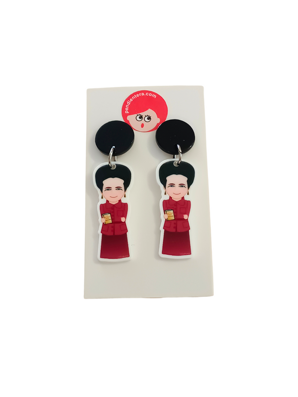 Pendientes Kokeshi Simone de Beauvoir