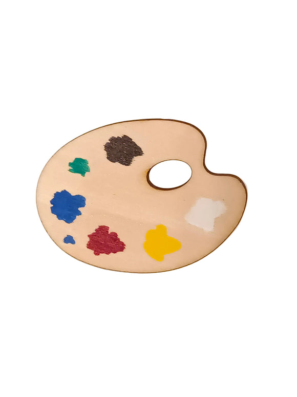 Anillo de madera Paleta de pintora
