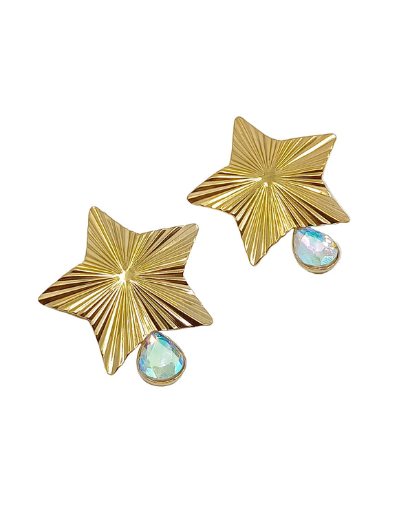 Pendientes glam Estrellas doradas